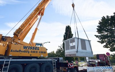 Anlieferung unserer neuen Trafostation