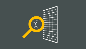 Illustration von Mikroriss auf Solarmodul