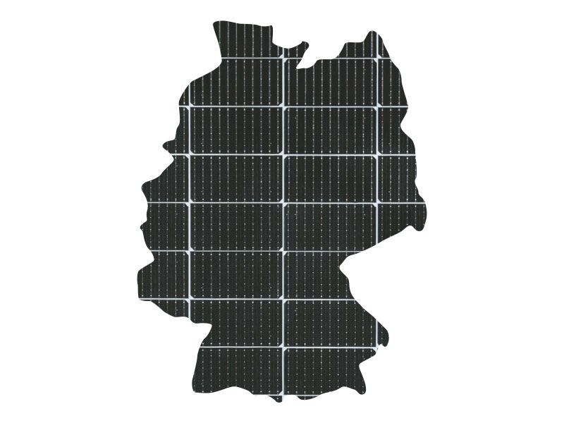 Deutschlandkarte Umriss Füllung Solarmodul