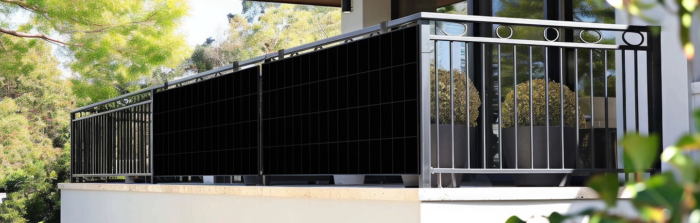 Balcony system with Mono S5 BC Installer Series Full Black