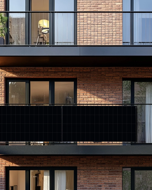 Balcony system with Mono S5 BC Installer Series Full Black