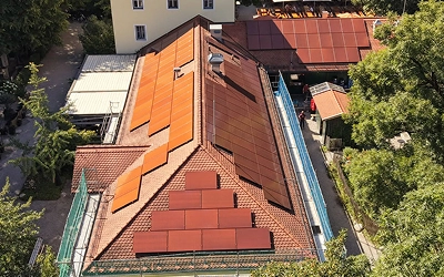 Farbige PV-Module für den Englischen Garten