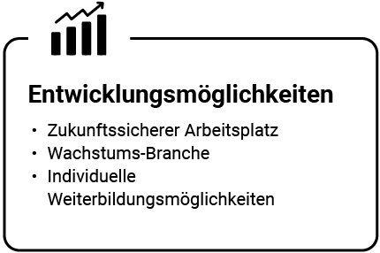 Auflistung gute Gründe Icon Balkendiagram Pfeil aufsteigend